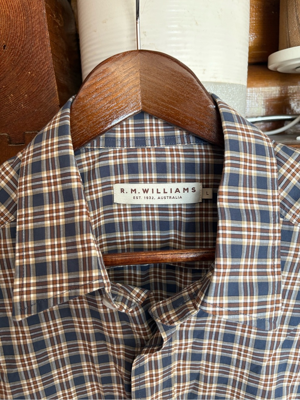 R.M. Williams Plaid Western Button Up Ranchwear Cowboy Old Money